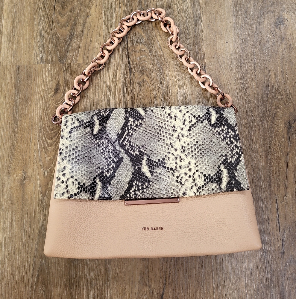 Ted Baker Tan and Snake Print Women's Bag